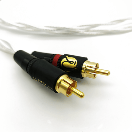 Reddle Audio CCP11 – Silver Plated Cooper 2RCA Male To 2RCA Male Stereo Audio Cable For Home Theater, HDTV, Amplifiers, Hi-Fi Systems