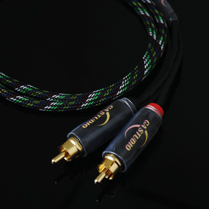 GA STUDIO HY-U10S-35A UPOCC Copper 3.5mm to 2-Male RCA Adapter Audio Stereo Cable
